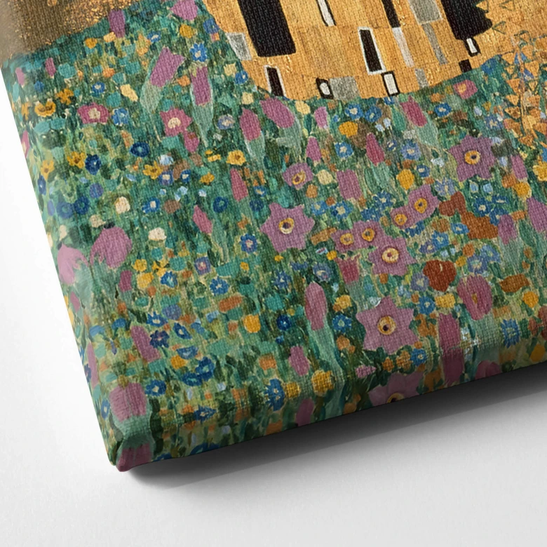 Leinwandbild Kunstdruck Klimt - Der Kuss 
