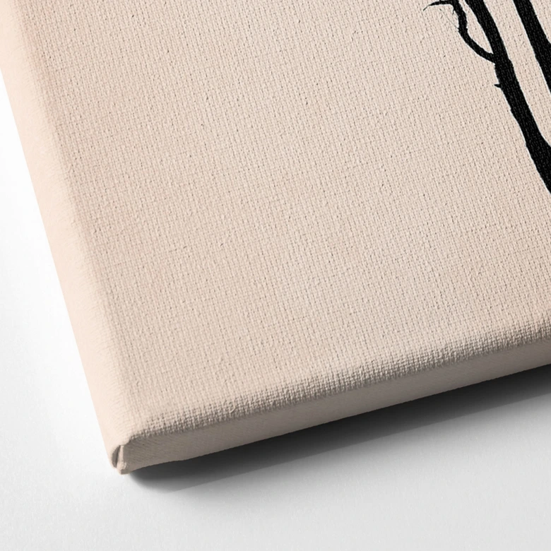 Canvas  Sol og måne i orange - Kubistika 