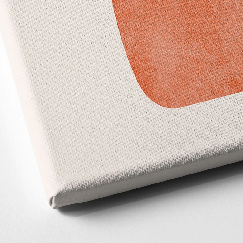 Canvas Vazen in zwart en oranje - Kubistika 