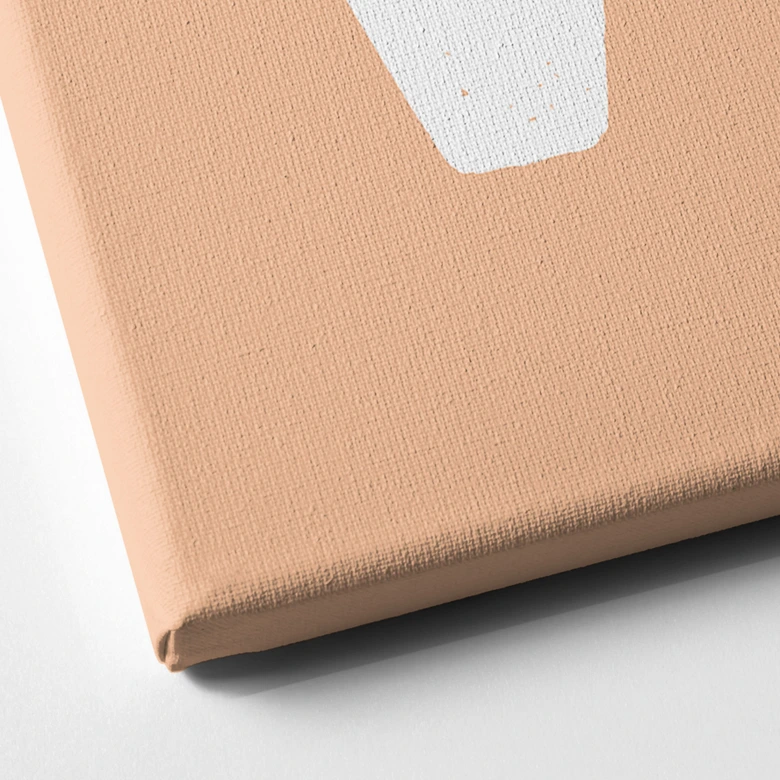 Canvas Decoratieletters peach-kleur 