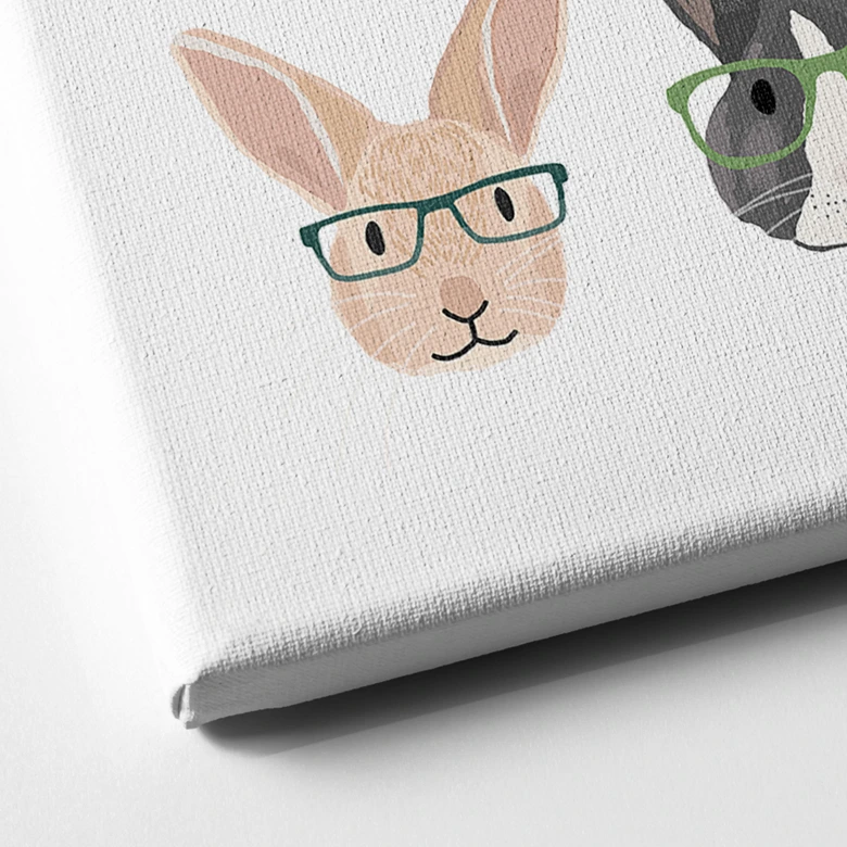 Lienzo Conejos con gafas - Melin 