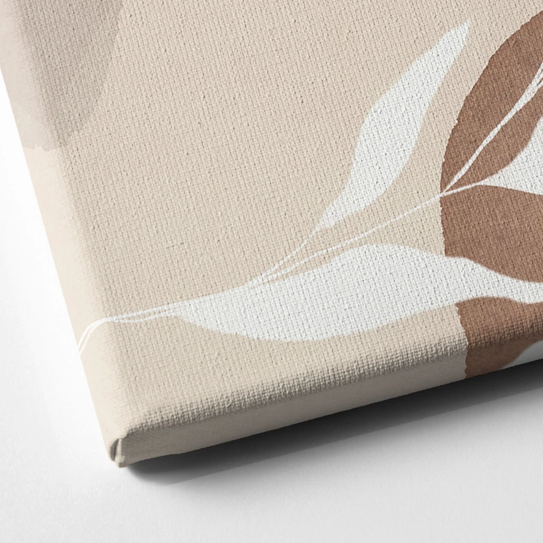 Leinwandbild Boho Monstera Pflanze in Naturtönen - Melloi Art Prints 
