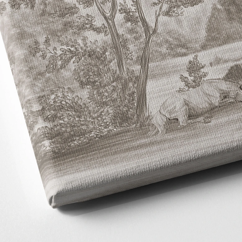 Leinwandbild Landschaft mit Gartenlandschaft in Beige - Ms Tiff 