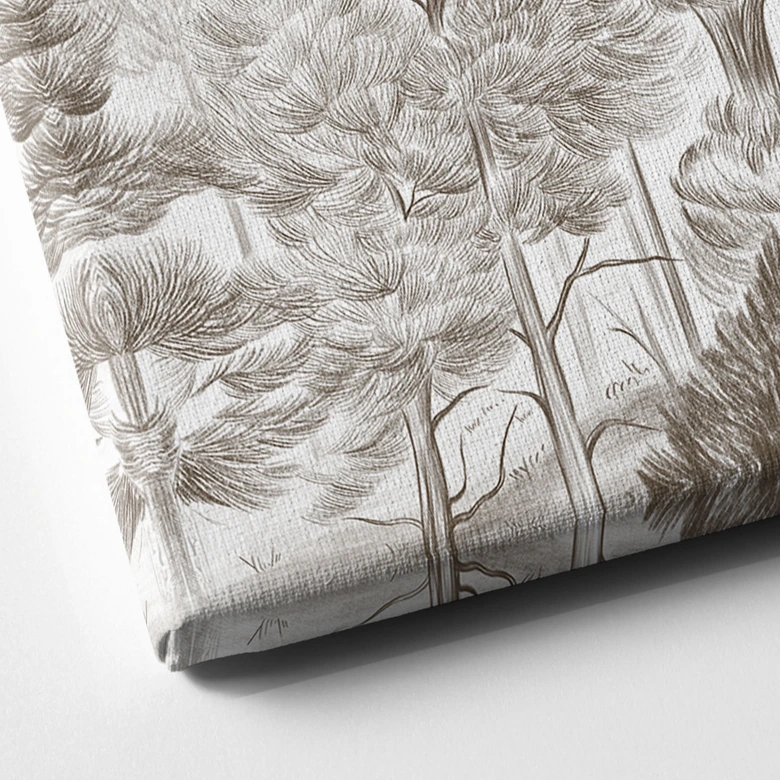 Leinwandbild Wald mit Waldlandschaft in Beige - Ms Tiff 