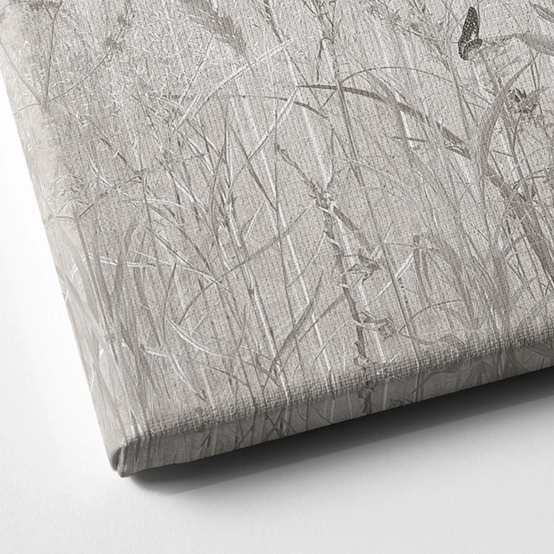 Leinwandbild Wildblumenwiese mit Schmetterlingen im skandinavischen Design - Ms Tiff 