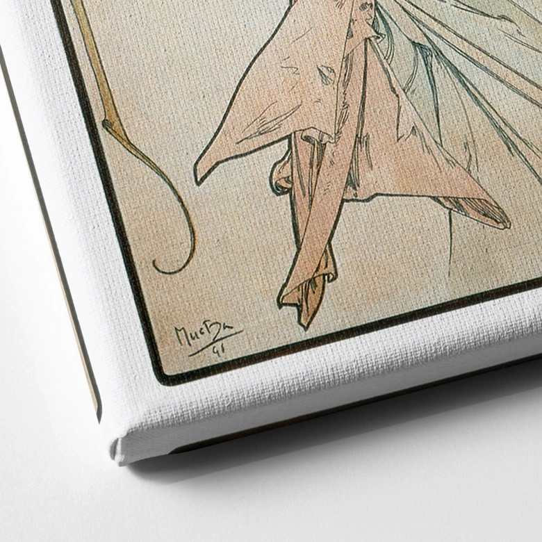 Canvastavla Mucha - Fyra konstarter: Poesi 