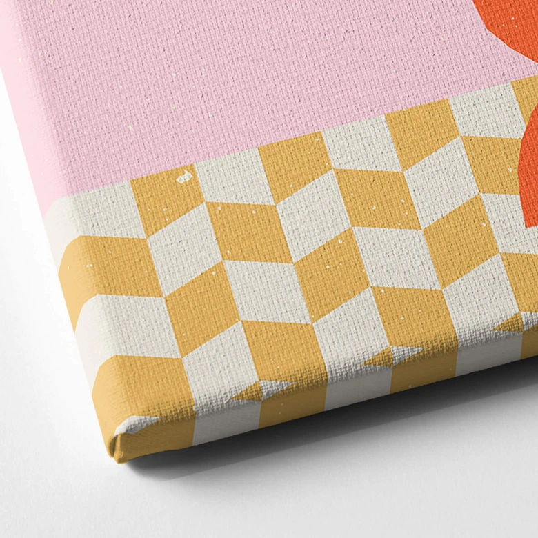 Canvas NKTN - Retro Bloem: Do it Because it Makes you Happy 