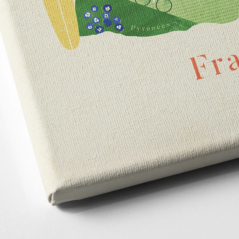 Leinwandbild Karte von Frankreich - Rivers 