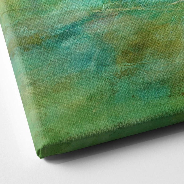 Canvastavla Abstrakt horisont i limegrönt - Schmucker 