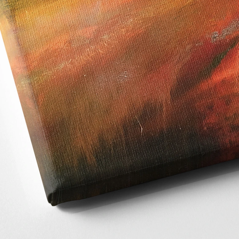Leinwandbild Herbstlandschaft im Abendlicht - Schmucker 