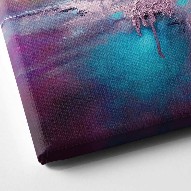 Canvas print Violet rain over blue haze - Schmucker 