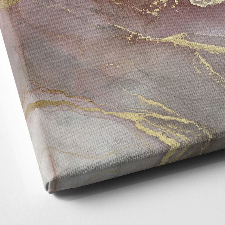 Leinwandbild Edle Strukturen in Gold und Violett - Shelest - Panorama 