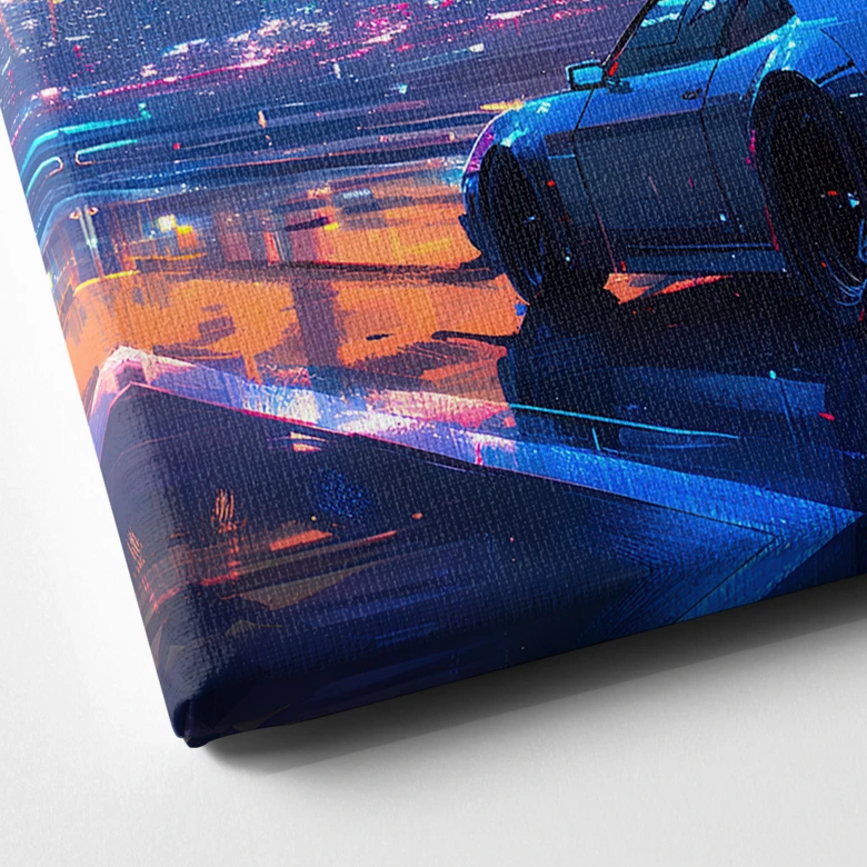 Lienzo Viaje en coche bajo la lluvia - Takkar 