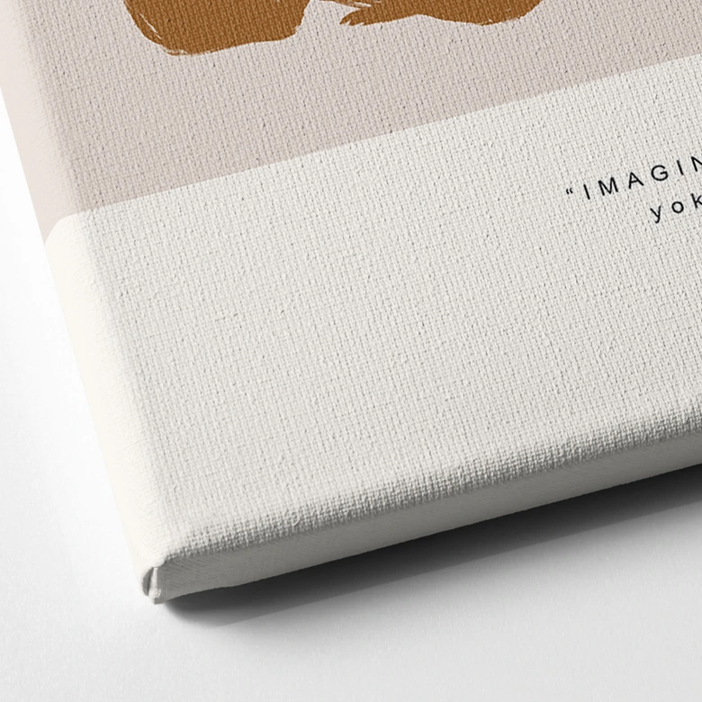 Leinwandbild Schwarze Pinselstriche - Imagine Yoko - Treechild 