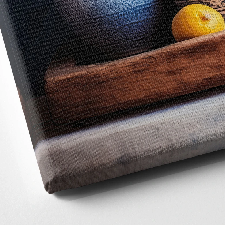 Canvastavla stilleben med vaser och citroner - Treechild 