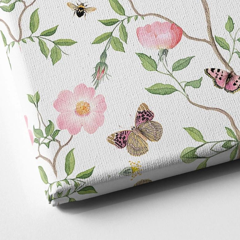 Leinwandbild Rosa Christrosen im Frühling - UN Designs 