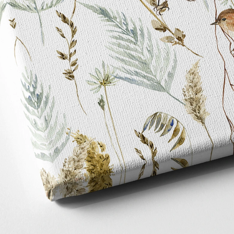 Leinwandbild Spatzen und Rotkehlchen - UN Designs 