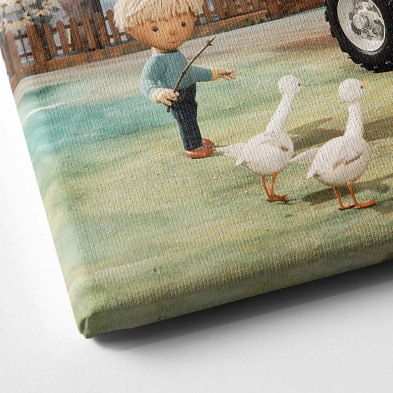 Canvas Print Sandman with tractor 