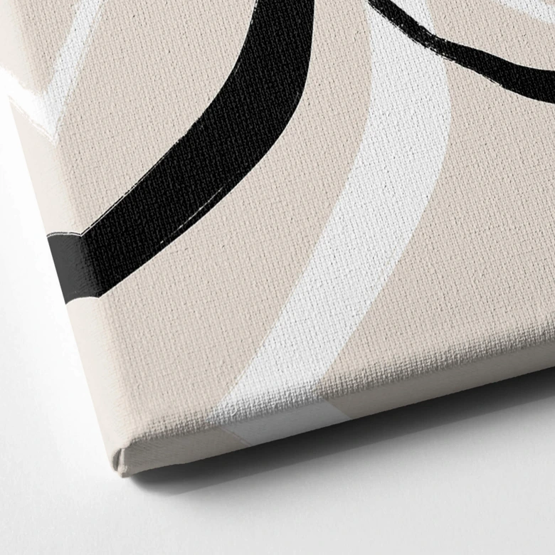 Canvastavla uplusmestudio - Linjekonst - Den dubbla blomman 