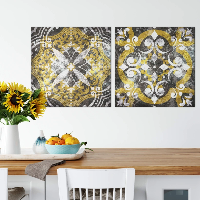 Leinwandbild Bohemian Flair - Quadratisch 