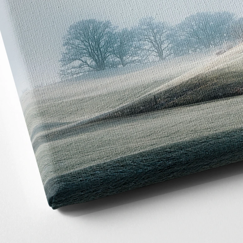 Leinwandbild Frostige Hügellandschaft - Eisenmann - Panorama 