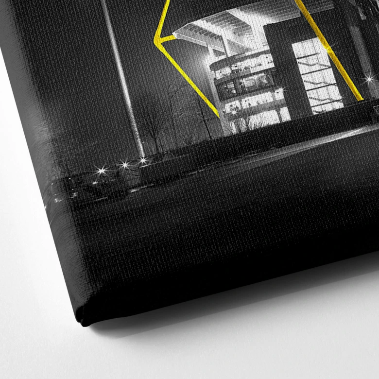 Canvas schilderij stadion in Dortmund - Grijs 