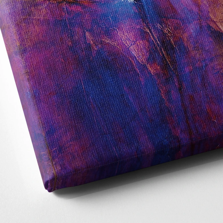 Leinwandbild Abstrakte Küstenlinie in Violett - Schmucker | Abstrakte Kunst - Quadratisch 