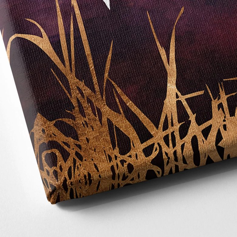 Leinwandbild Eleganter Kranich - SpaceFrog Designs 