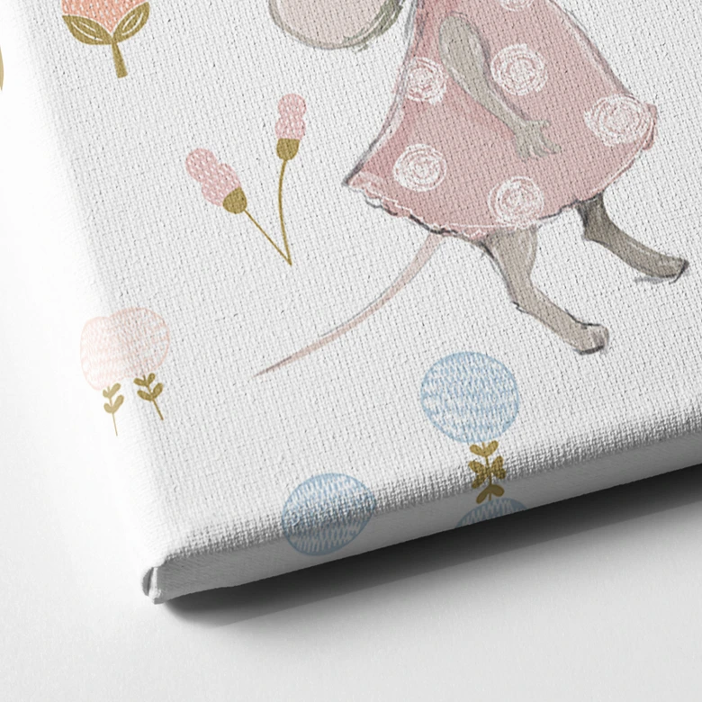 Leinwandbild Kleine Mäuse mit Luftballons - UN Designs 