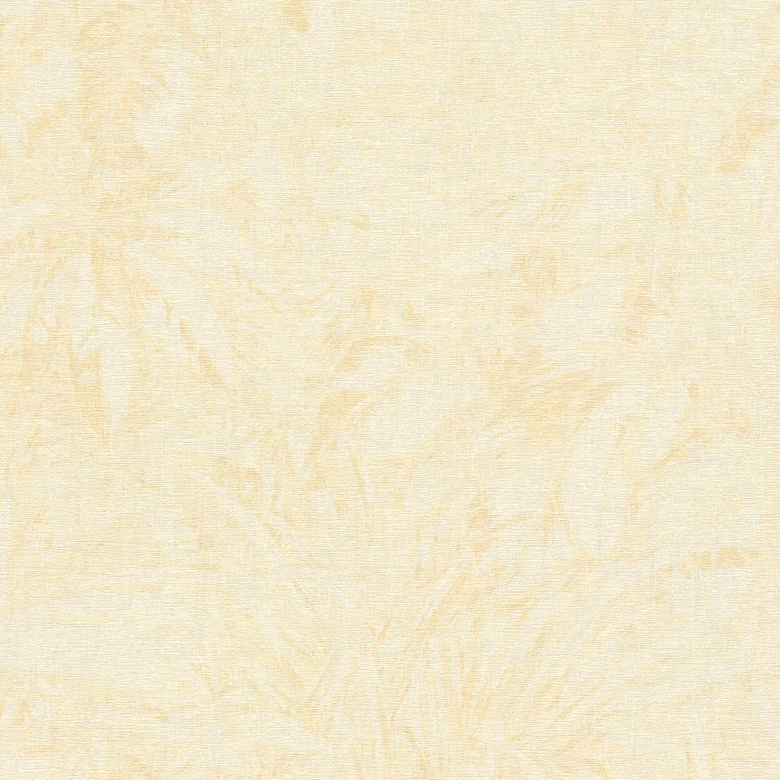 Beige-Creme Pflanzenmuster Tapete - Vlies Leichte Textur 