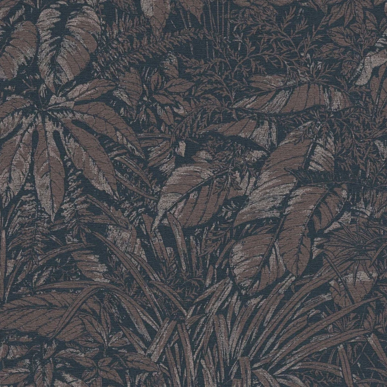 Papier peint forêt dans les tons brun-cuivré - papier peint intissé à motif naturel 