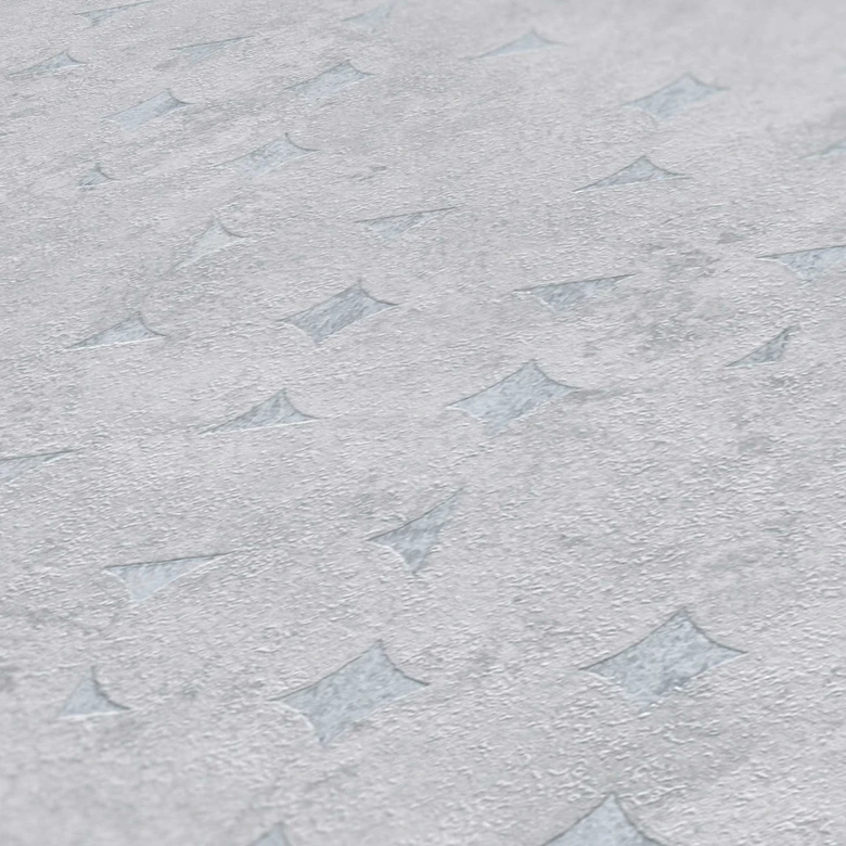 Papel pintado tejido-no tejido con textura en blanco lima con un fino dibujo de rombos - Diseño mural moderno 