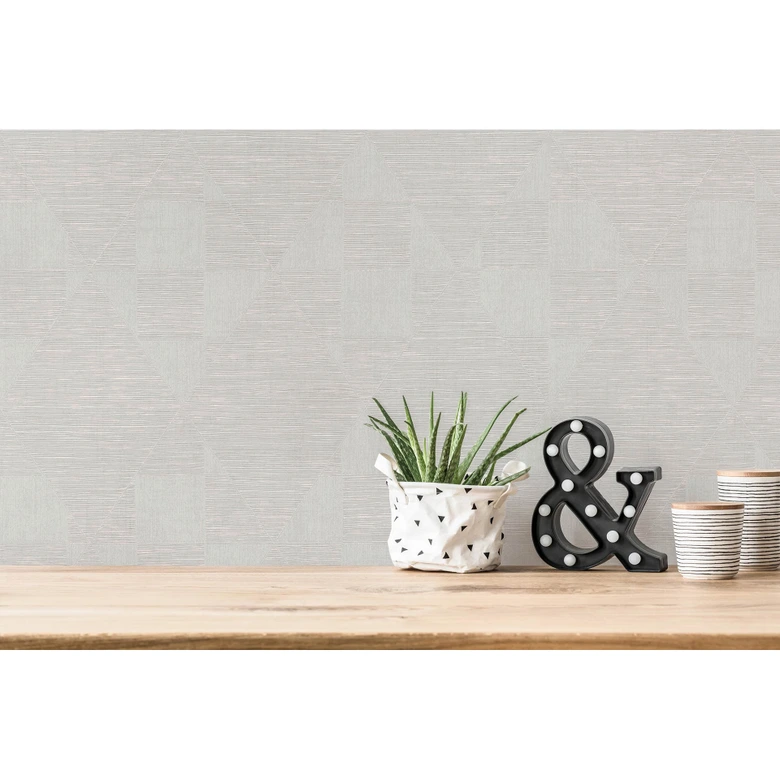 Livingwalls geometrische Tapete Titanium 3 Vliestapete weiß, grau 