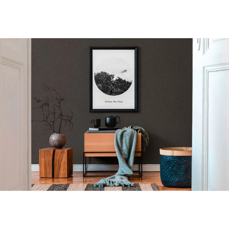 Livingwalls Unitapete Titanium 3 Vliestapete einfarbig schwarz 