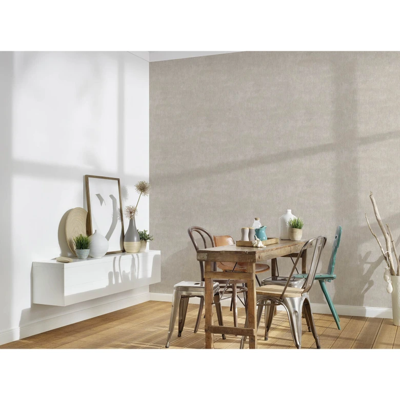 Livingwalls Mustertapete Titanium 3 Vliestapete beige, silber 