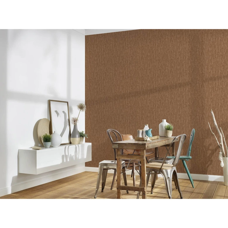 Livingwalls Unitapete Titanium 3 Vliestapete einfarbig braun 