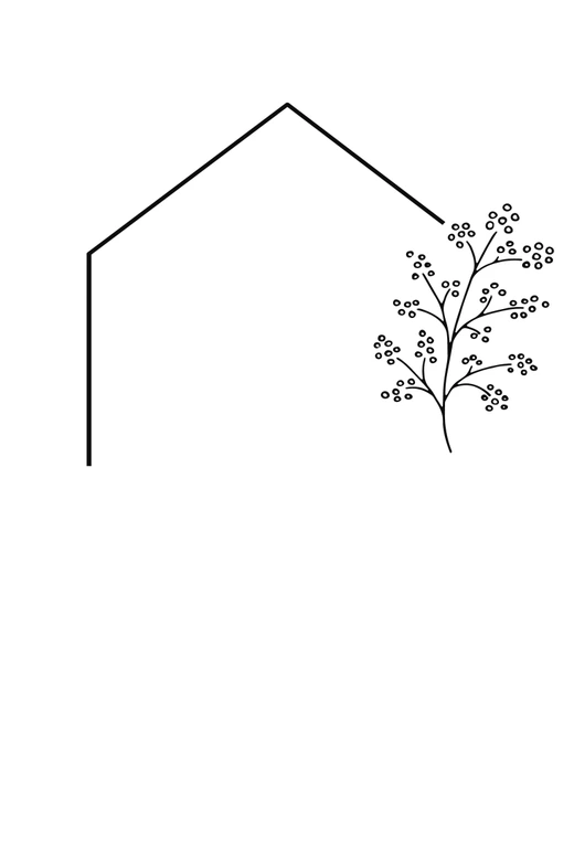 Personalisierbares Leinwandbild Familie Haus - weiß 