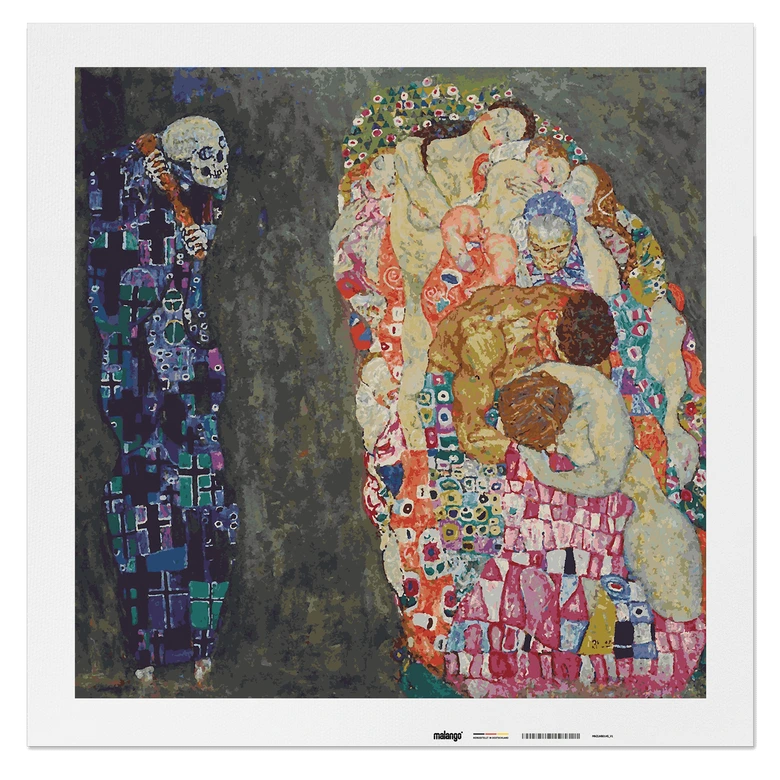 Malen nach Zahlen Leinwandbild - Klimt - Tod und Leben (1911)  