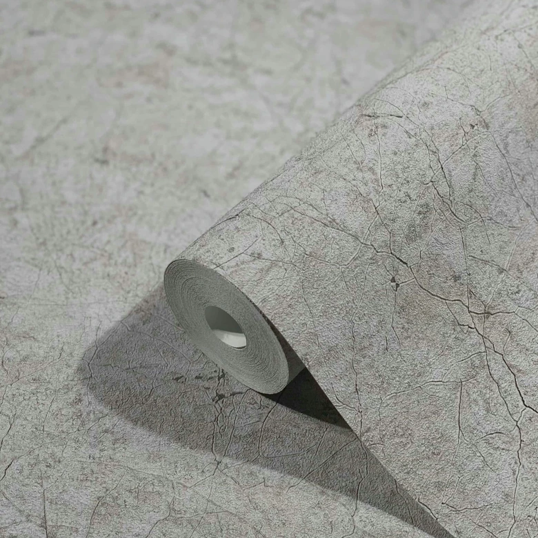 Vliestapete mit feiner chaotischer Linienoptik grau Struktur 