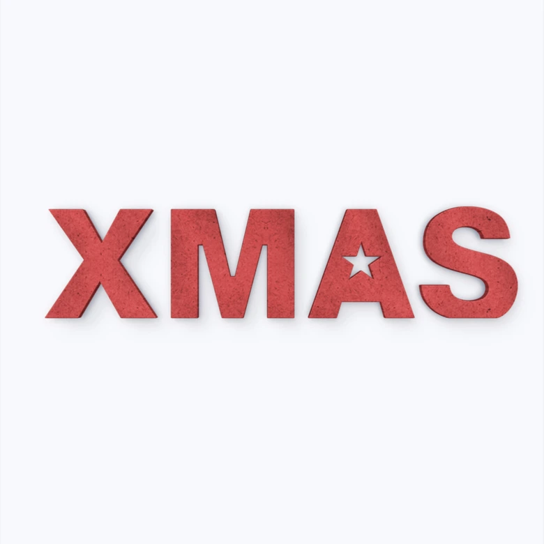 MDF bogstaver - XMAS 