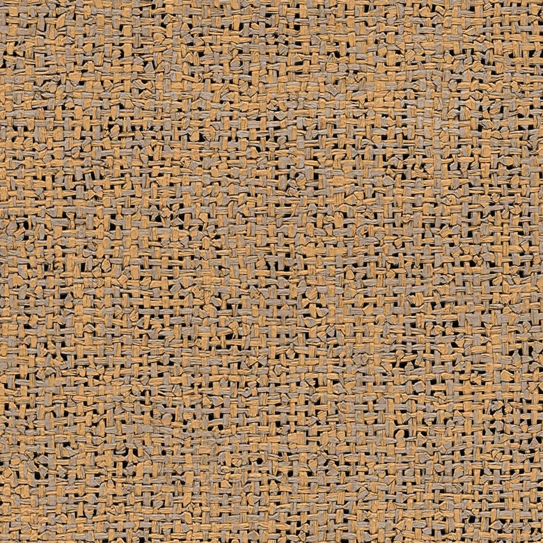 Vliesbehang Jan Studio Sense & Surface weave oranje grijs - Stud!o weave rotan zwart 