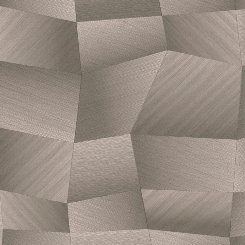 Vliestapete Damian Refined Dimensions 3D Geometrisch Grau Metallic - Tapete moderne Struktur 