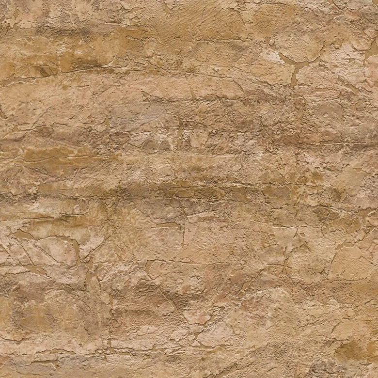 Vliestapete Tamika Raw Heritage Steinoptik Braun Beige - Maueroptik Putzoptik gelb metallic 