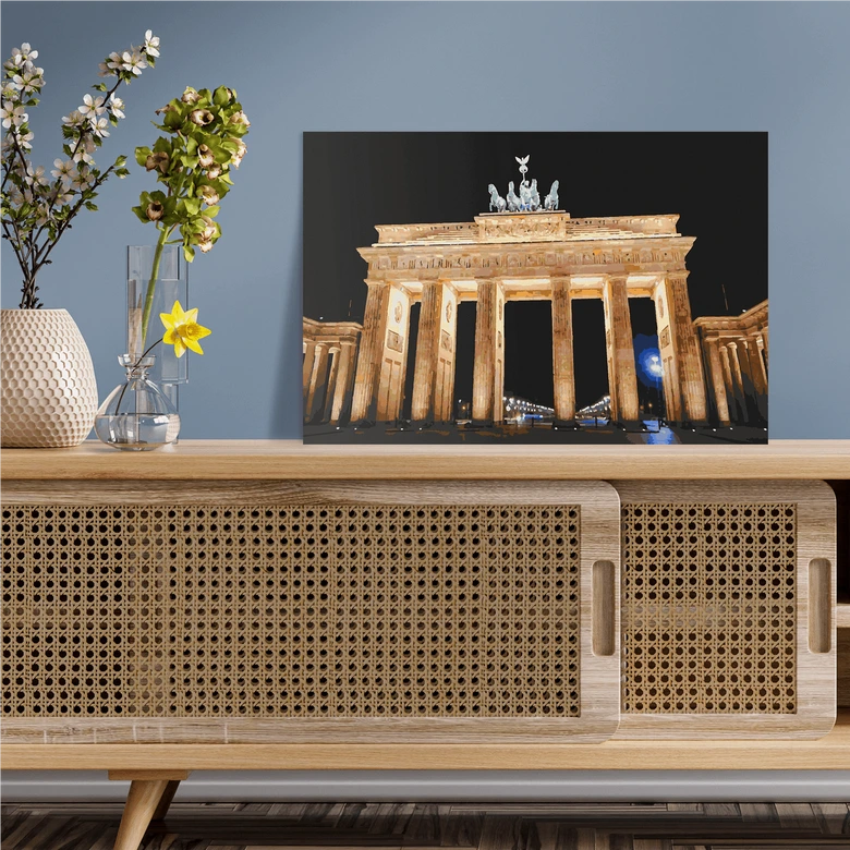Malen nach Zahlen Leinwandbild - Brandenburger Tor  