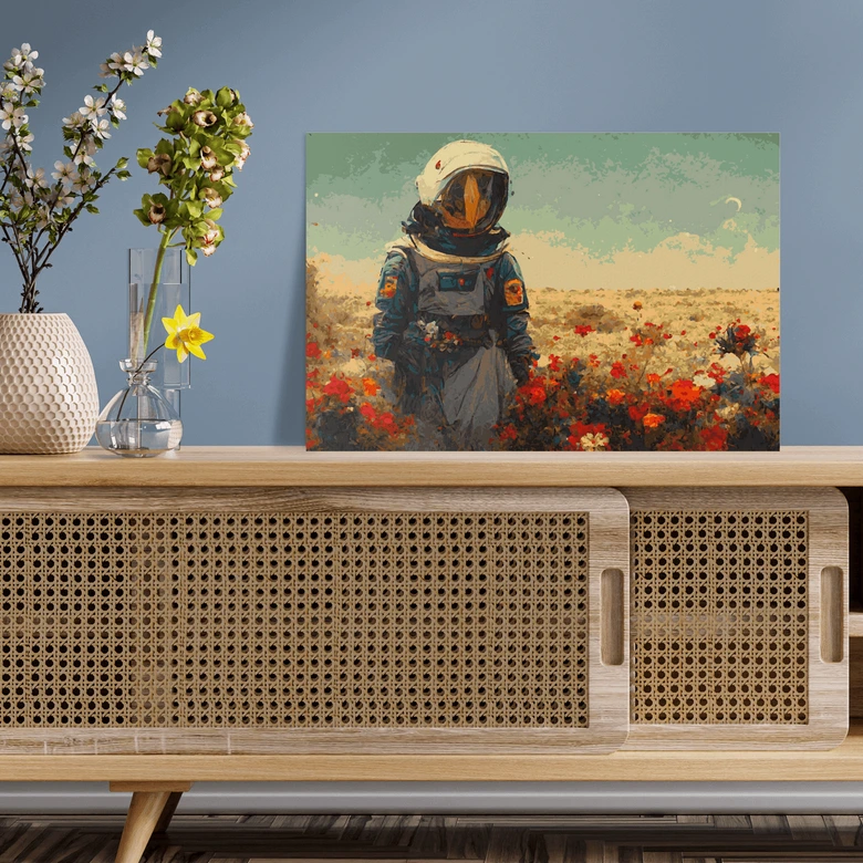 Malen nach Zahlen Leinwandbild - Astronaut  