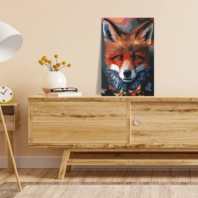 Malen nach Zahlen Leinwandbild - Fuchs Frieda  