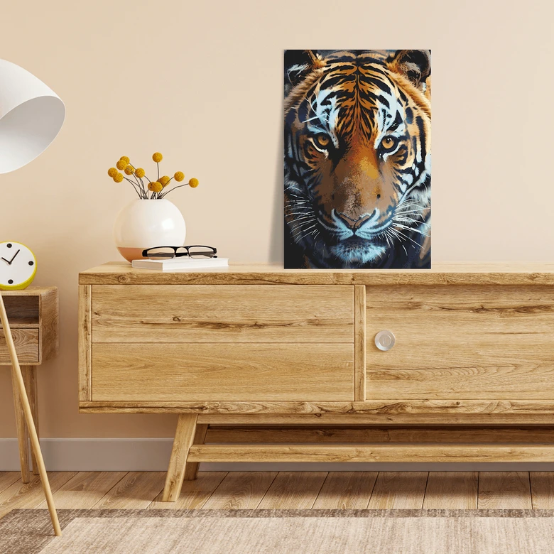 Malen nach Zahlen Leinwandbild - Tiger Talha  