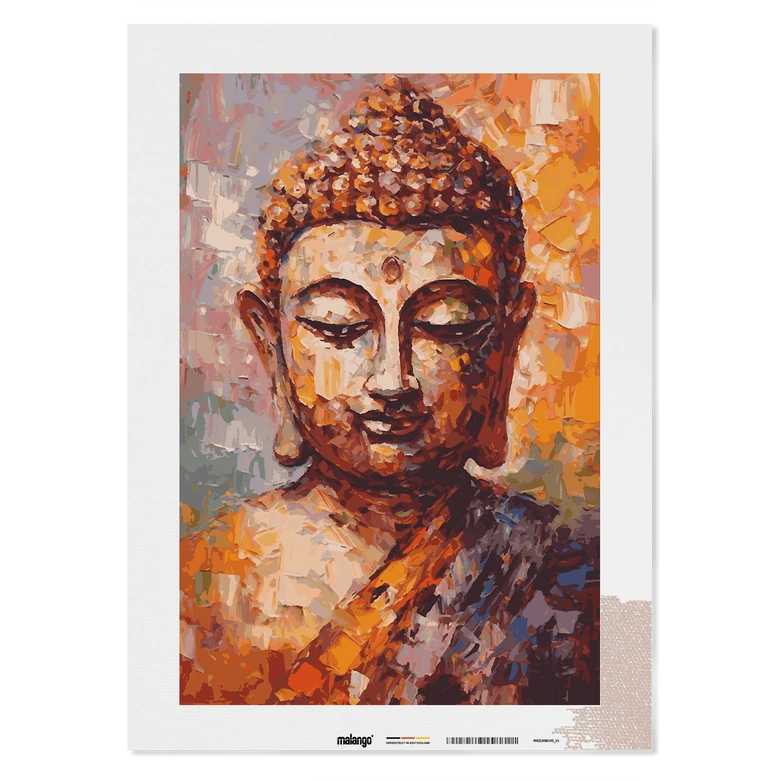 Malen nach Zahlen Leinwandbild - Buddha Balin  