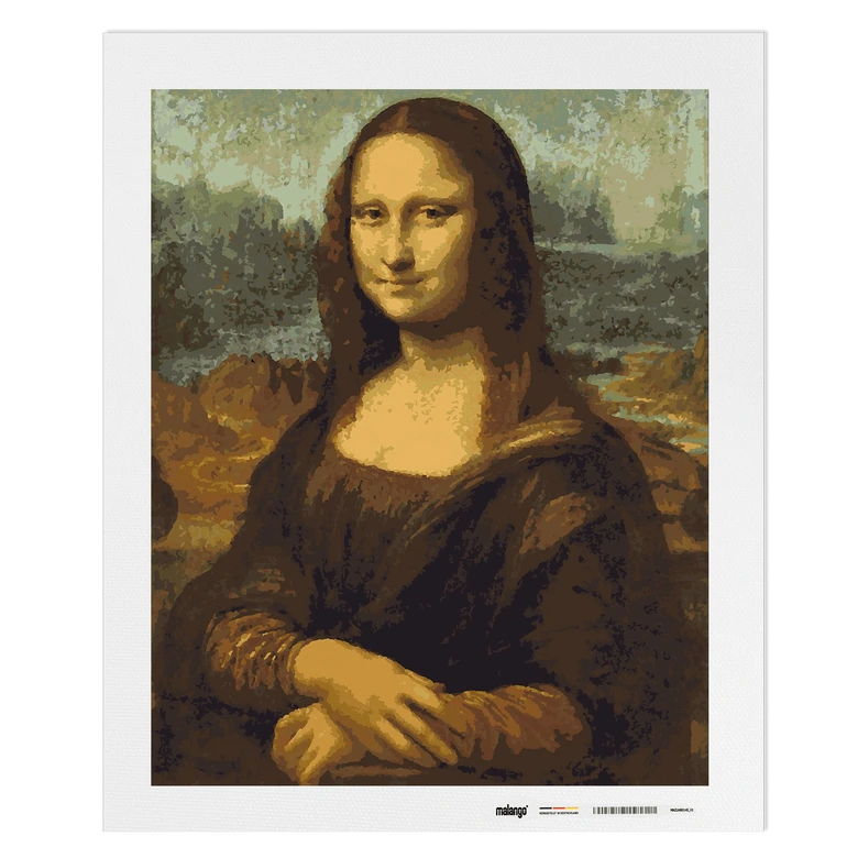 Malen nach Zahlen Leinwandbild - da Vinci - Mona Lisa  