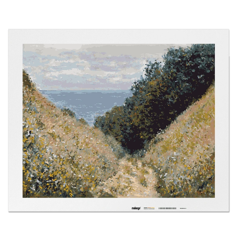 Malen nach Zahlen Leinwandbild - Monet - Straße in La Cavée, Pourville  